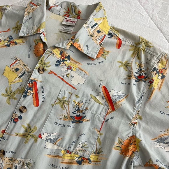 Disney vintage Mens aloha Hawaiian shirt size Large - Picture 2 of 5